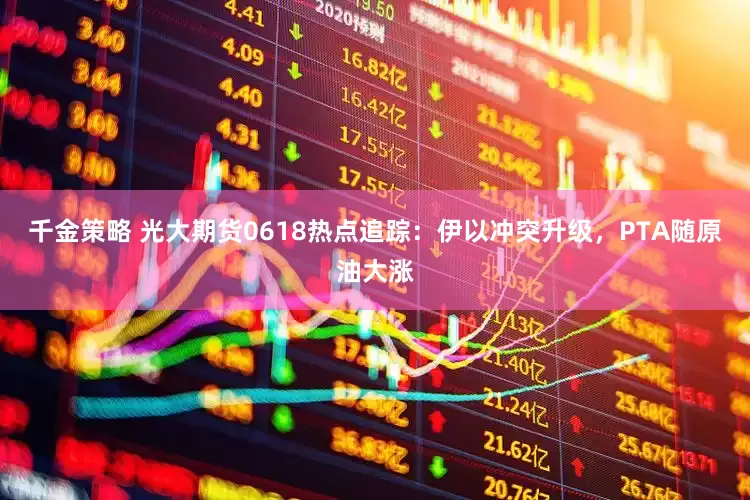 千金策略 光大期货0618热点追踪：伊以冲突升级，PTA随原油大涨